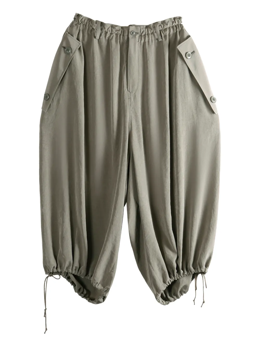Y's drawstring-hem trousers | Grey | Image 1