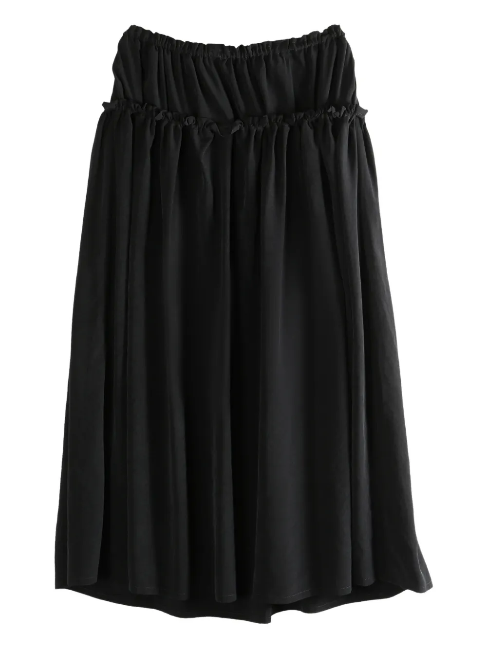 Y's ruffled drawstring midi skirt | Black | Image 1