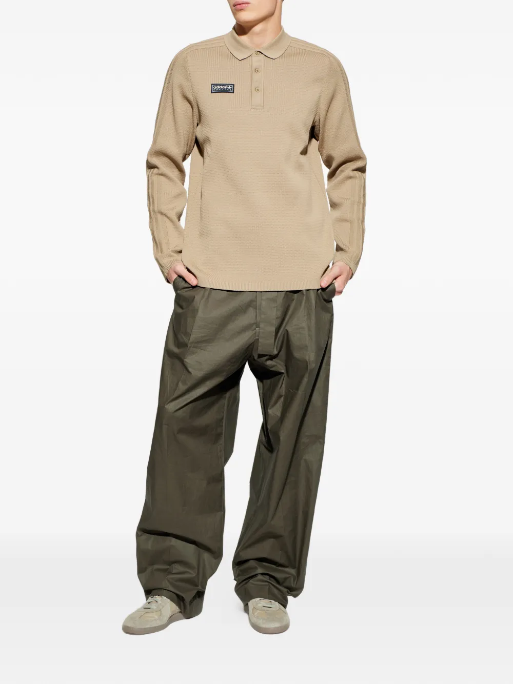 Adidas Ravensworth SPZL long-sleeved polo shirt - Beige