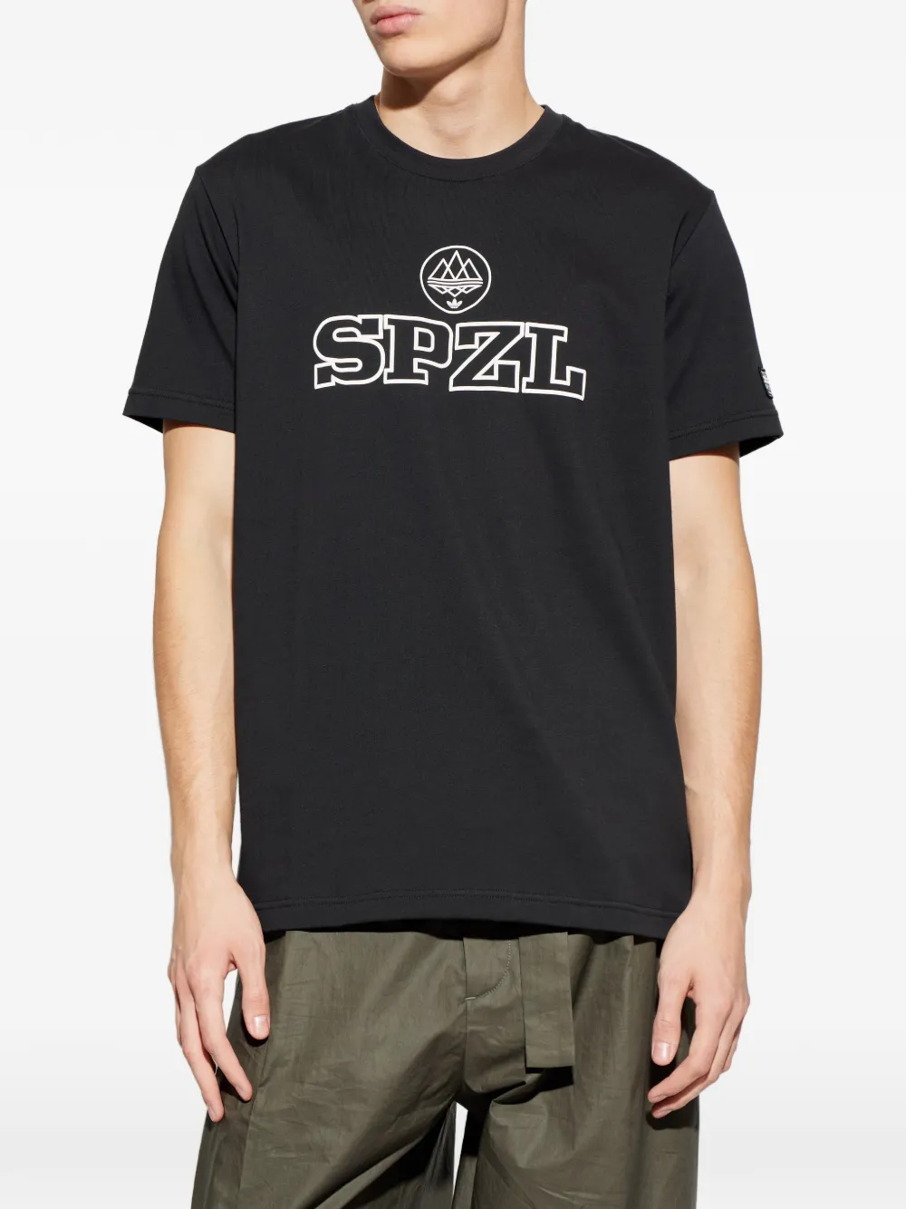 adidas SPZL logo-printed T-shirt Zwart