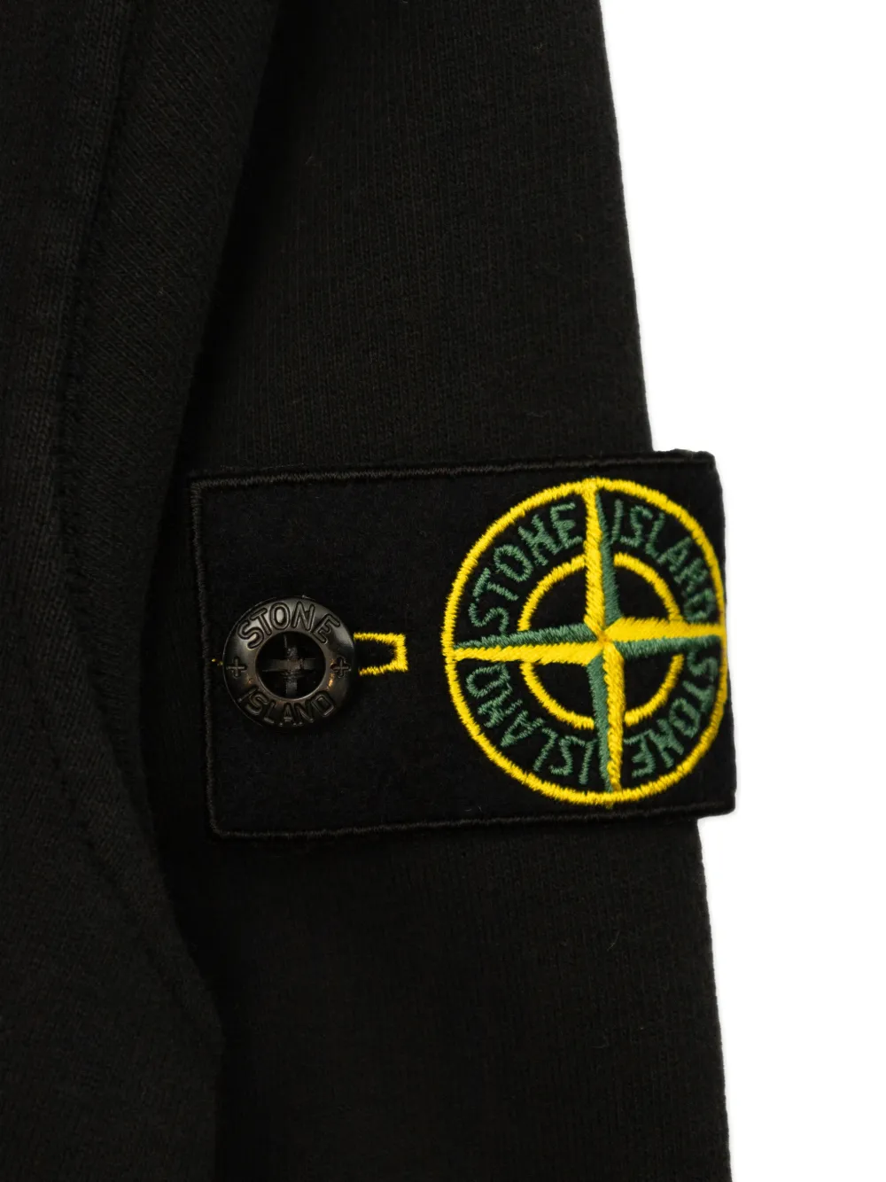 Stone Island Junior chest-pocket sweatshirt Zwart