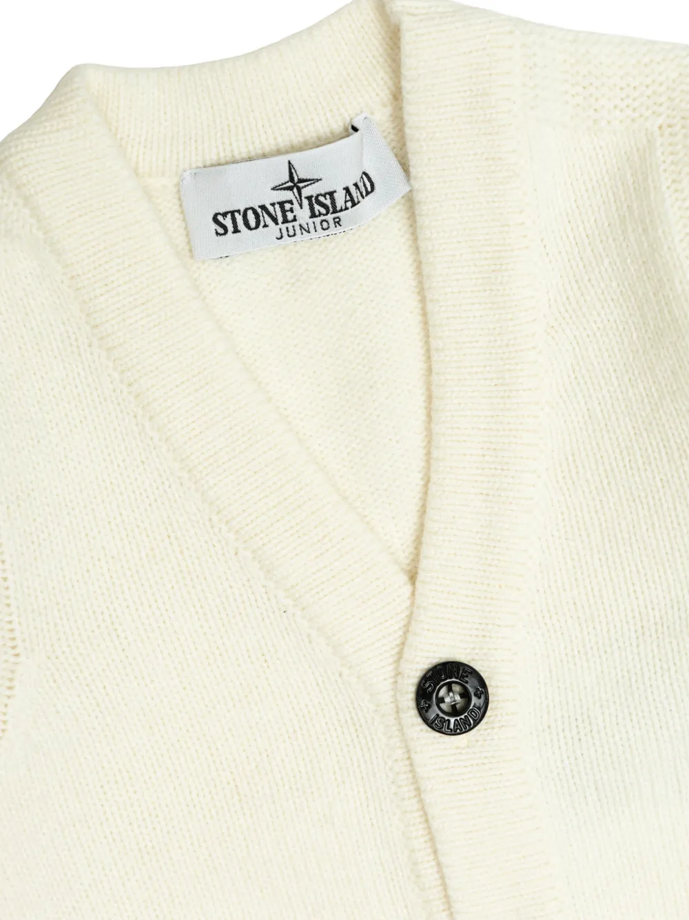 Stone Island Buttoned Logo-detailed Cardigan (set Of Three) In White