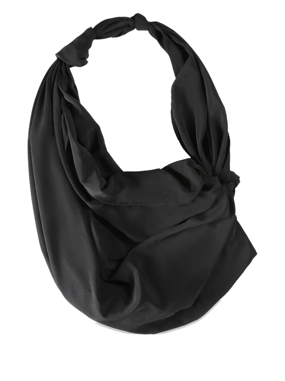Y's Knotted-detail Tote Bag In Black