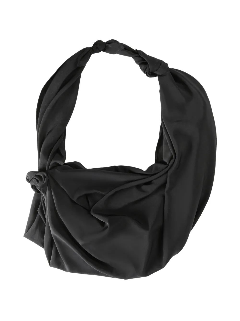 Y's knotted-detail tote bag - Zwart