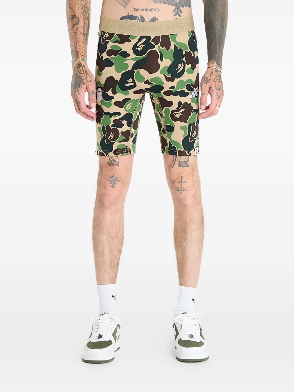 adidas x Bape Fb camouflage stripe shorts | neutro | Image 1