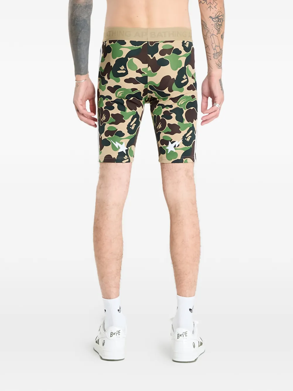 adidas x Bape Fb camouflage stripe shorts | Shorts para correr | Image 2