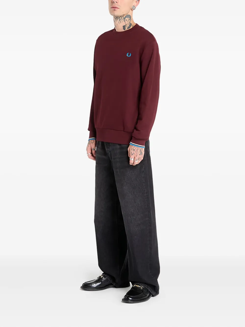 Fred Perry sudadera con logo y cuello redondo | Sudaderas | Image 2