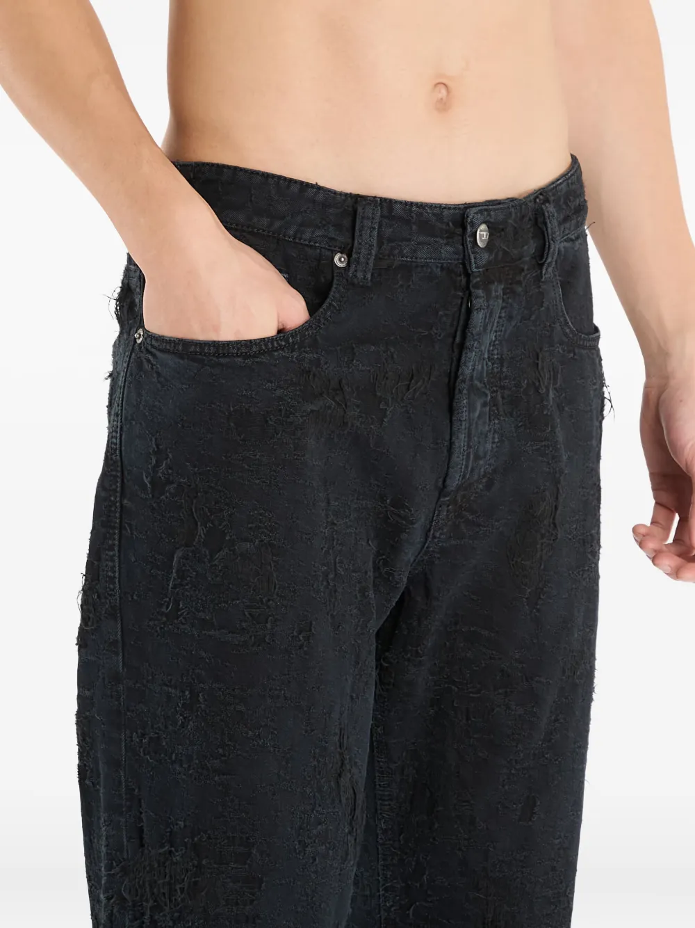 Diesel 2024 D-Macs gerafelde jeans Blauw