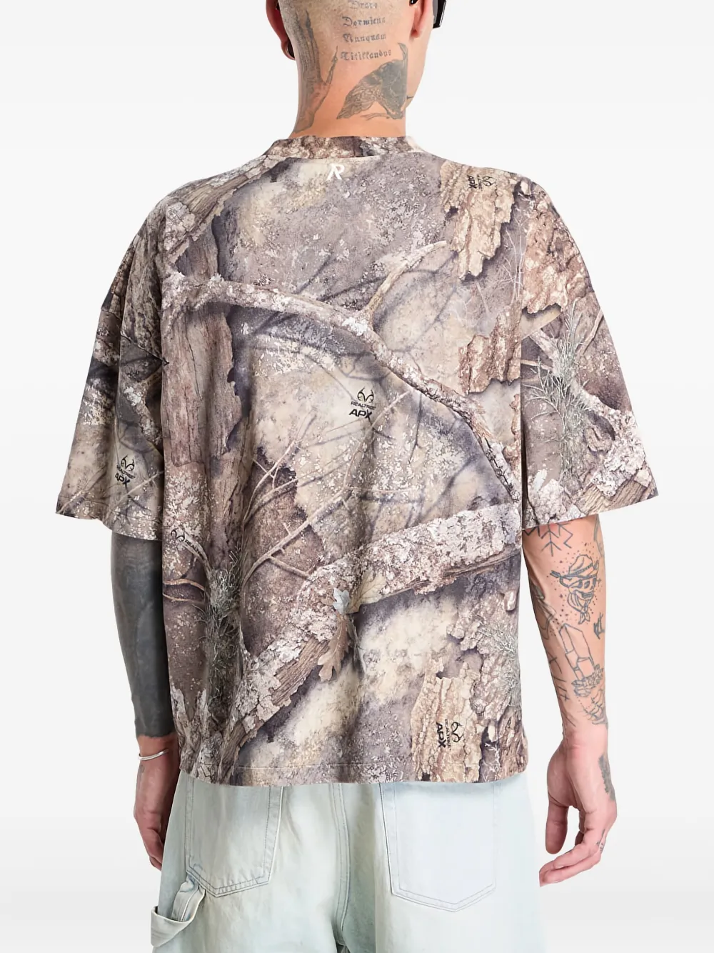 Represent Realtree T-shirt met camouflageprint Bruin