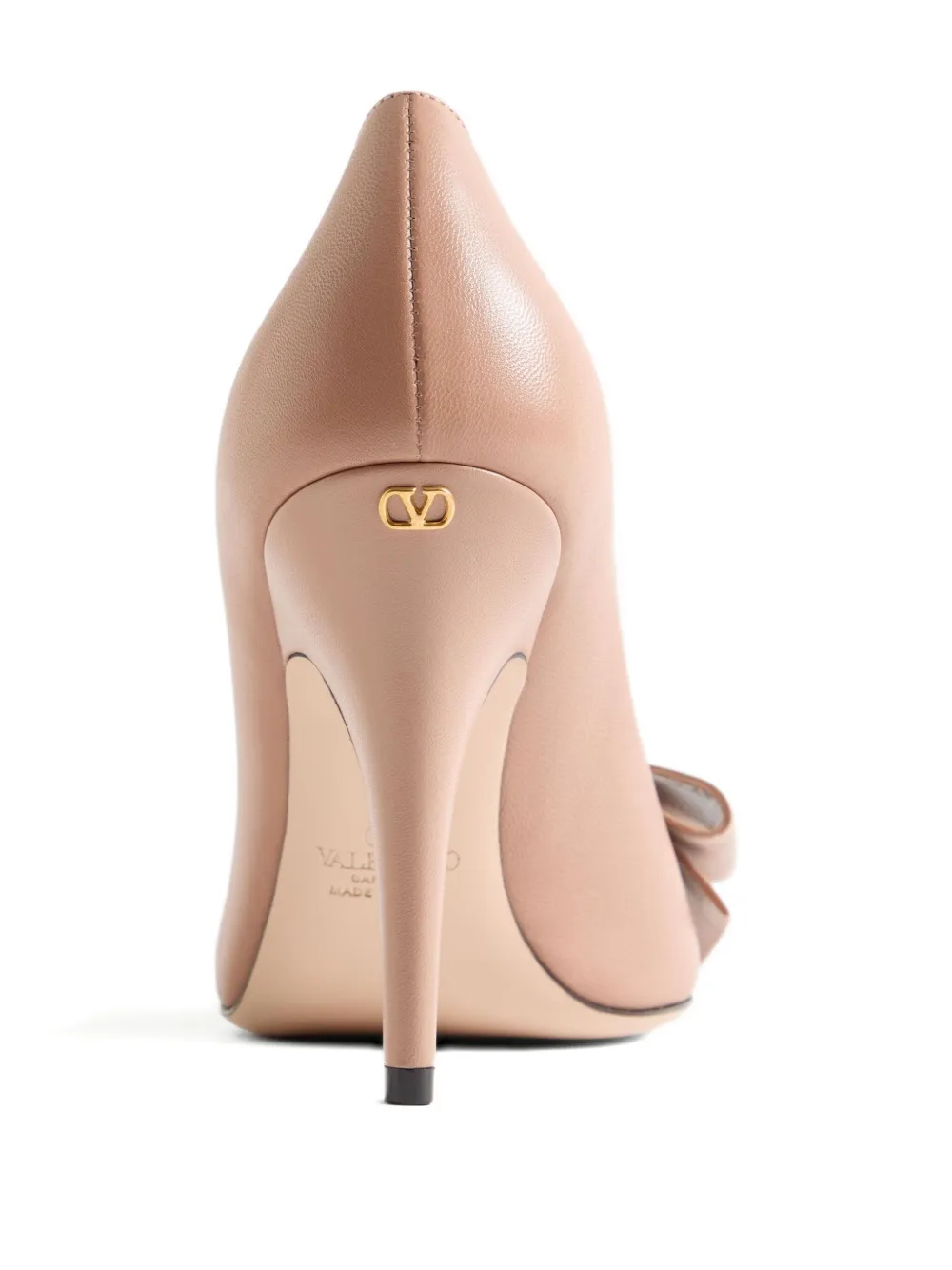 Valentino Garavani 100 mm Bowow leren pumps Beige