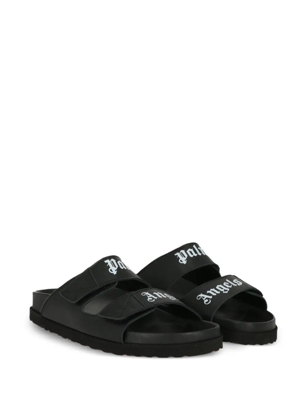 Palm Angels Sandalen met logoband Zwart