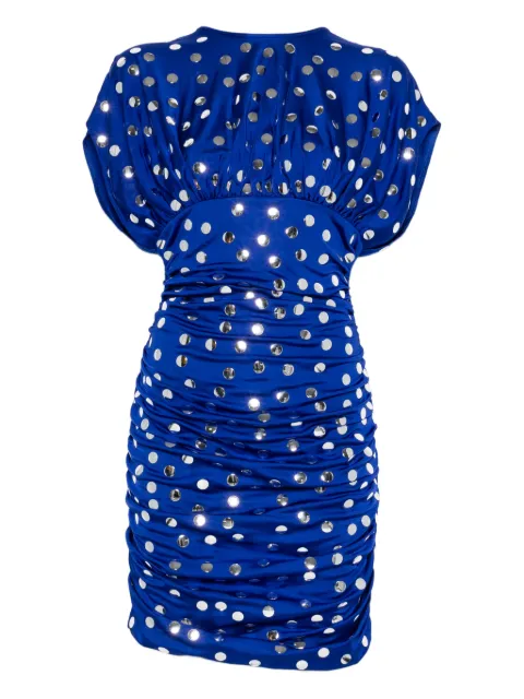 David Koma ruched embellished miid dress