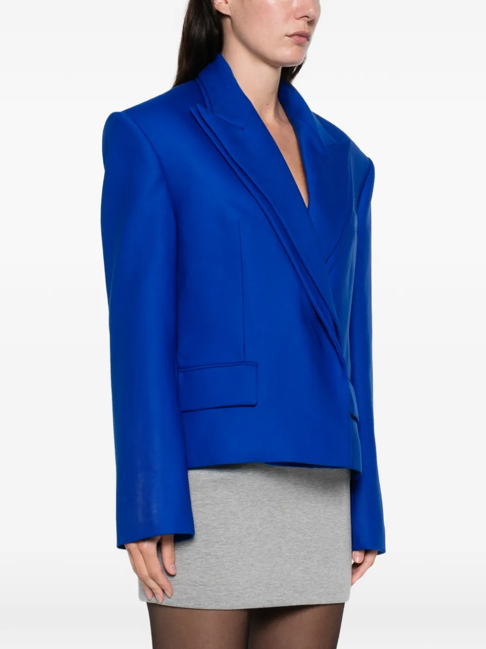 David Koma Double-breasted Jacket In Blue