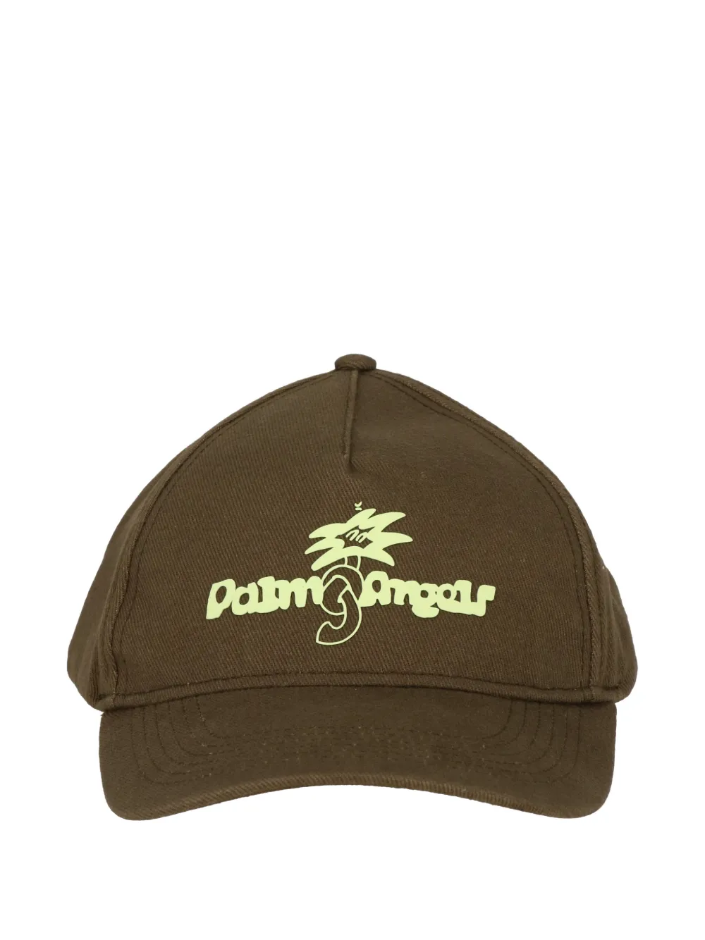Palm Angels logo-print hat - Marrone