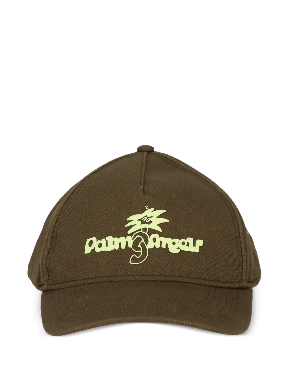 Palm Angels logo-print hat - Marrone