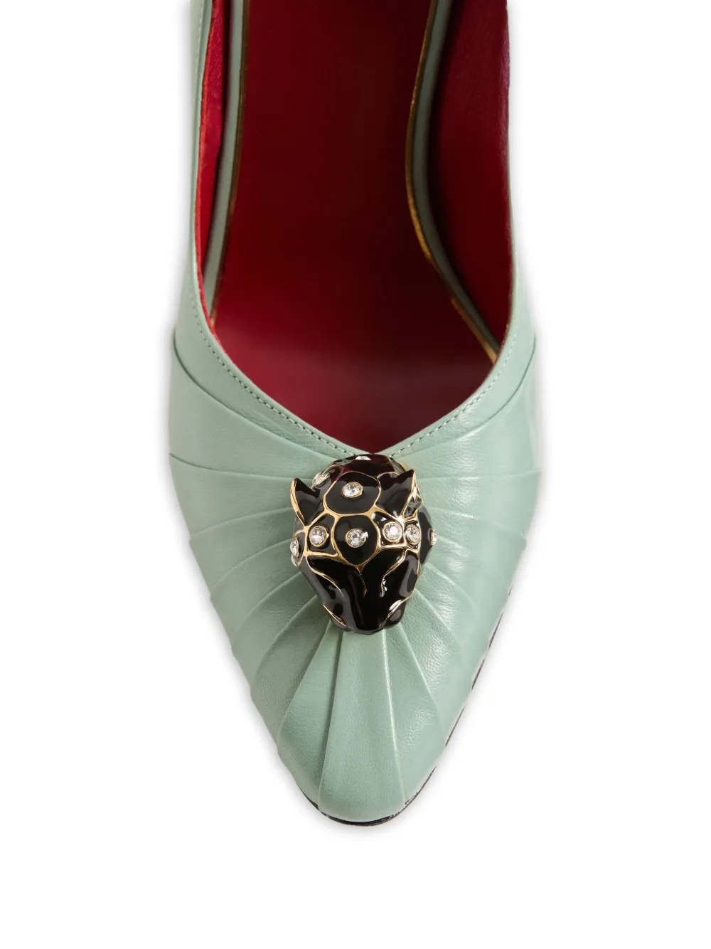 Valentino Garavani Panthea geitenleer pumps Groen