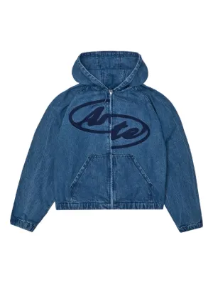 Ader Error Hooded Denim Jacket | Blue | FARFETCH