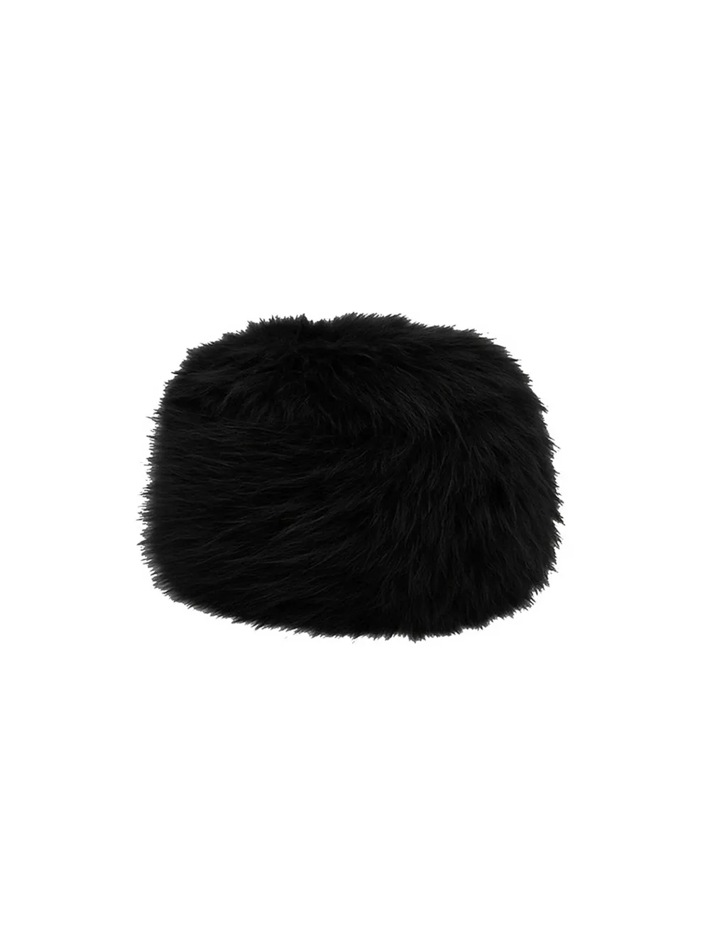 Apparis Margot faux-fur pillbox hat - Zwart