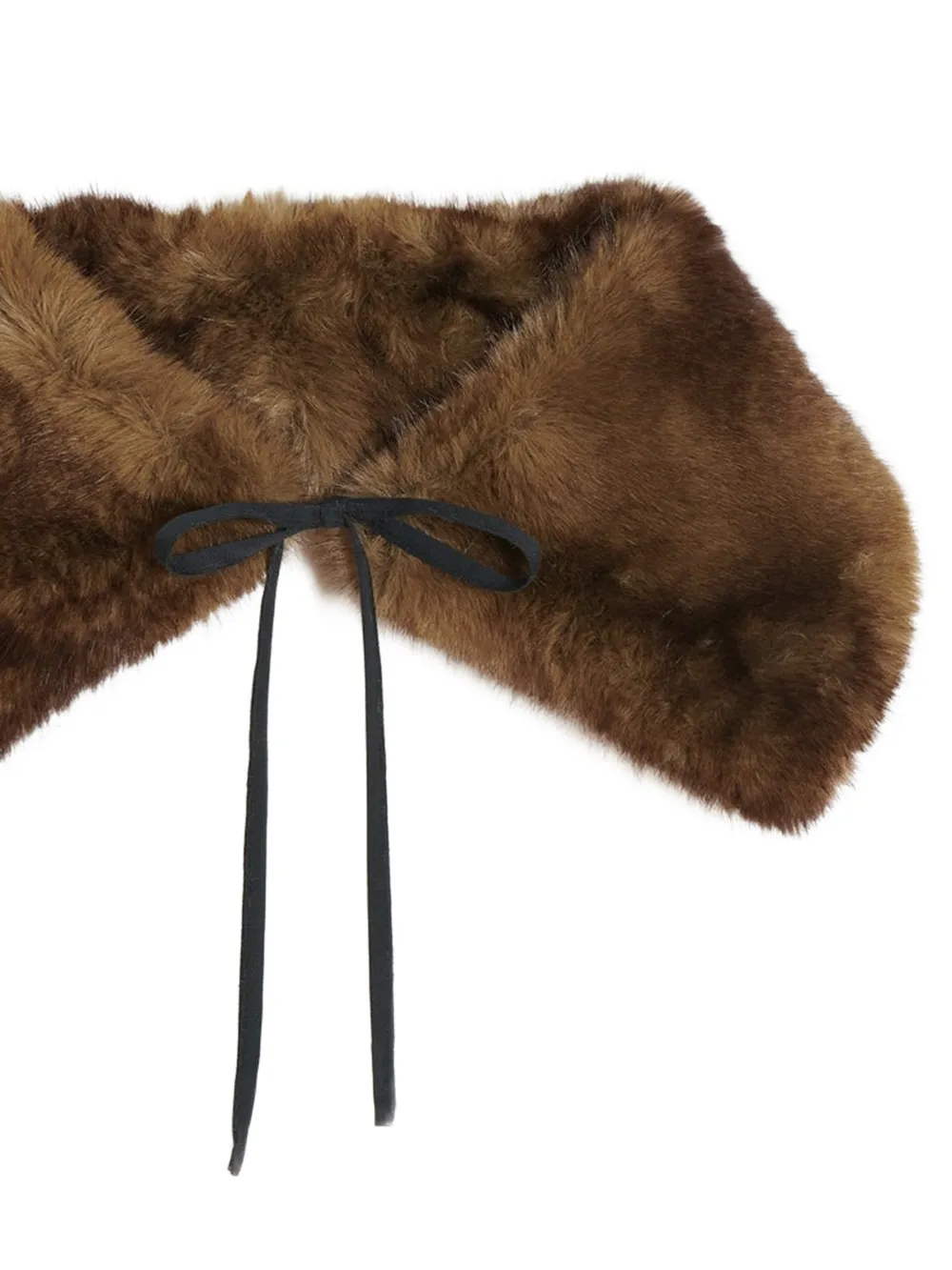 Apparis Eliza faux-fur collar - Bruin