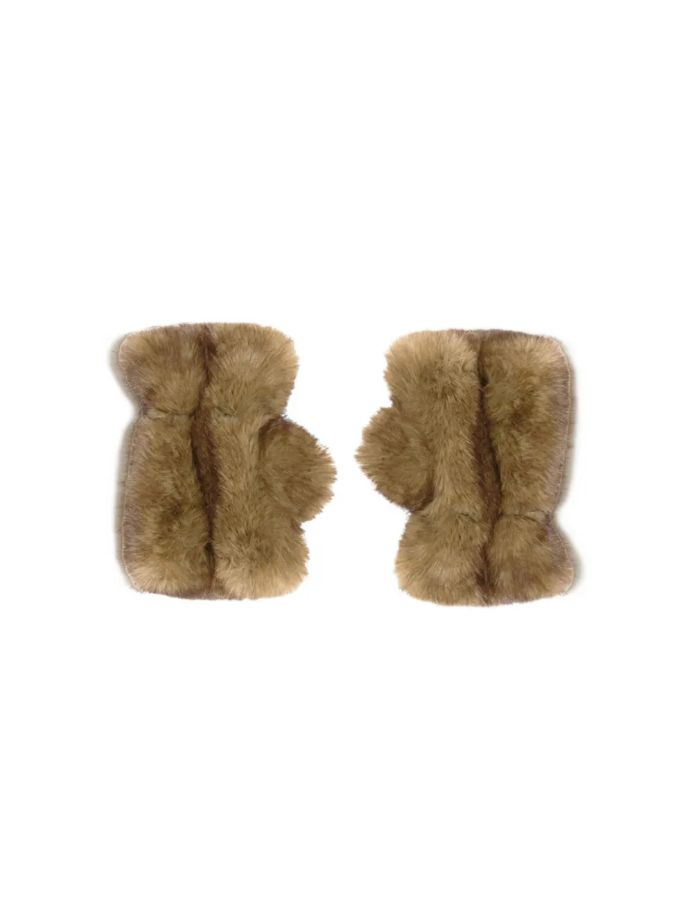 Apparis Ariel faux-fur fingerless gloves - Bruin