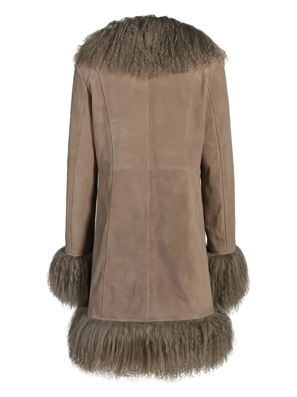 Susana Chow Dorothy shearling-trim suede coat | Leather Coats | Image 2