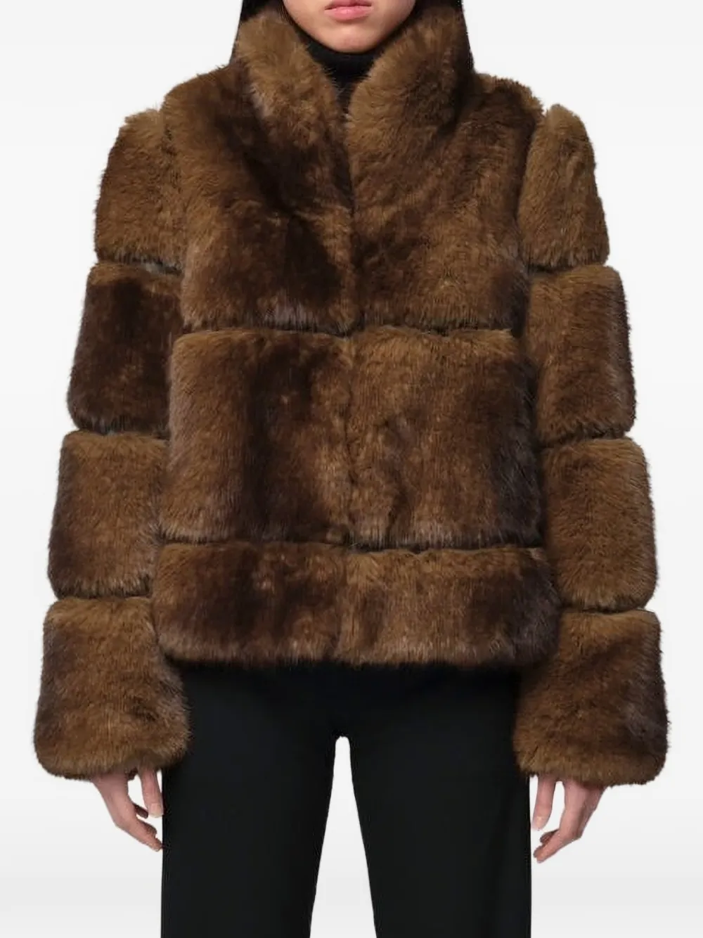 Apparis Sai Faux-fur Jacket In Brown