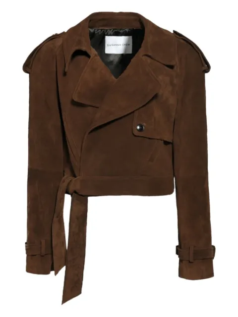 Susana Chow Natasha belted suede jacket