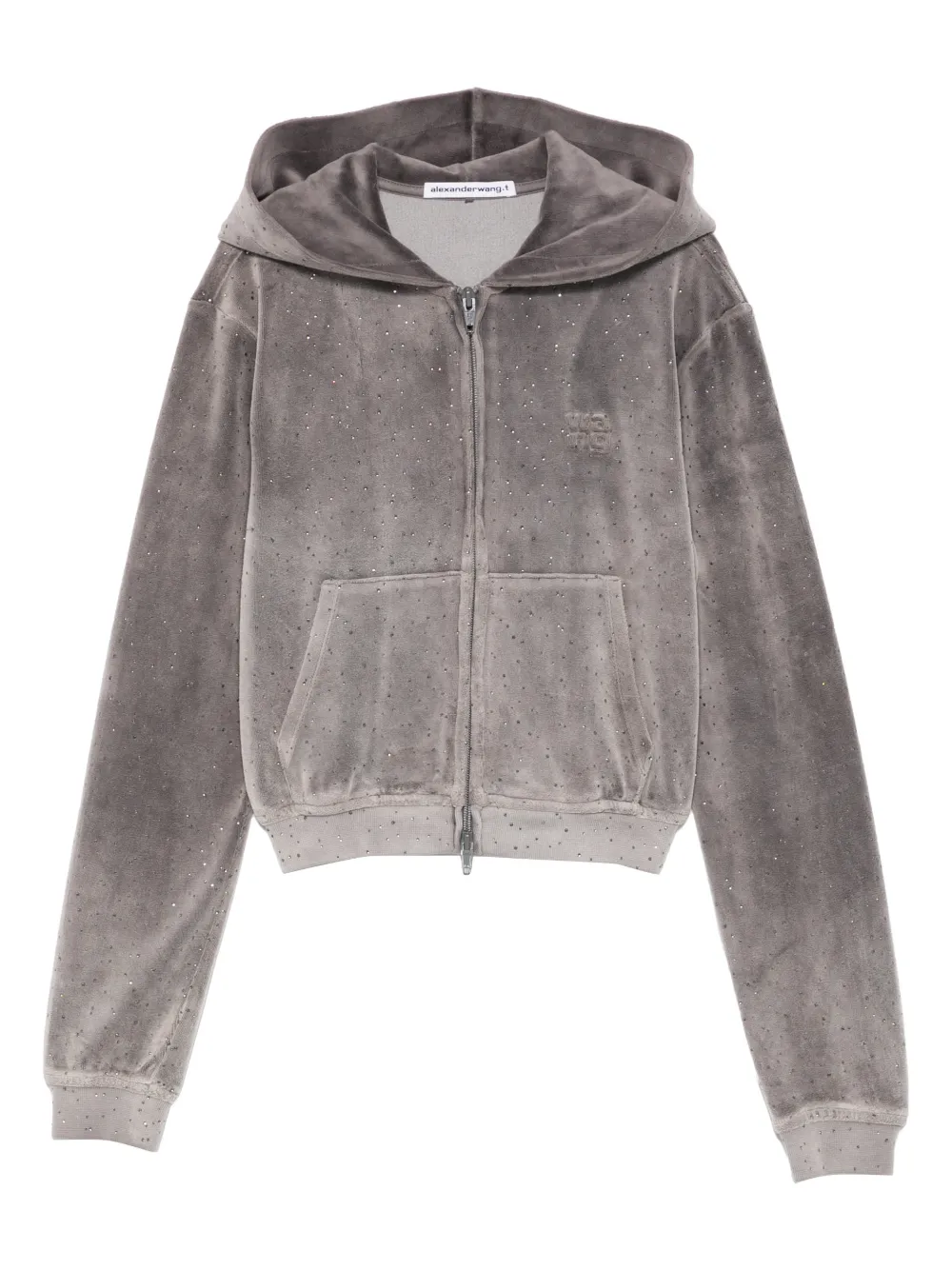Alexander Wang embellished hooded sweater | gris | Image 1