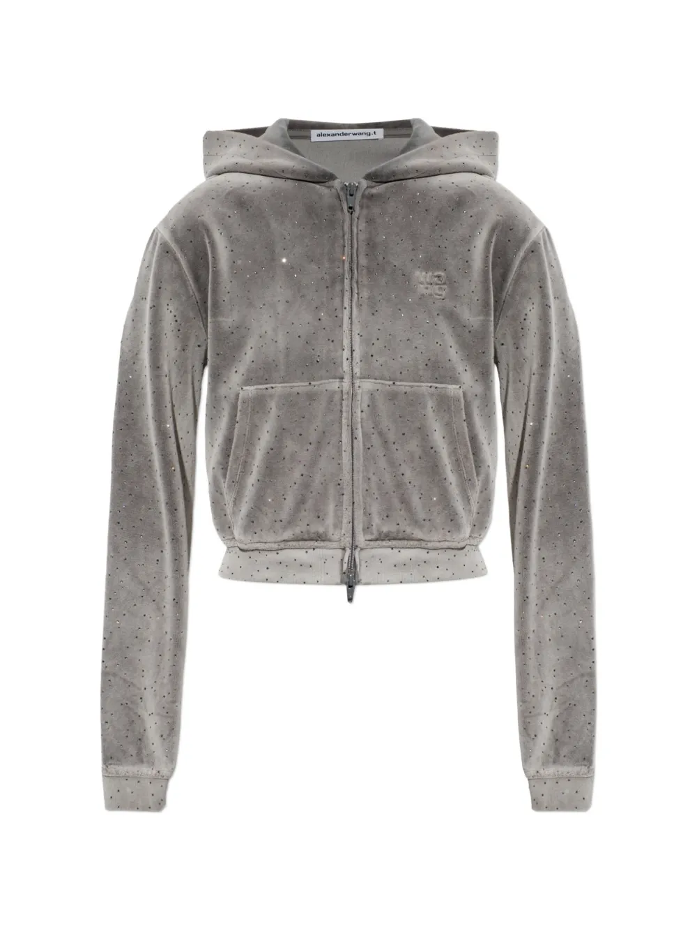 Alexander Wang embellished hooded sweater - Grey
