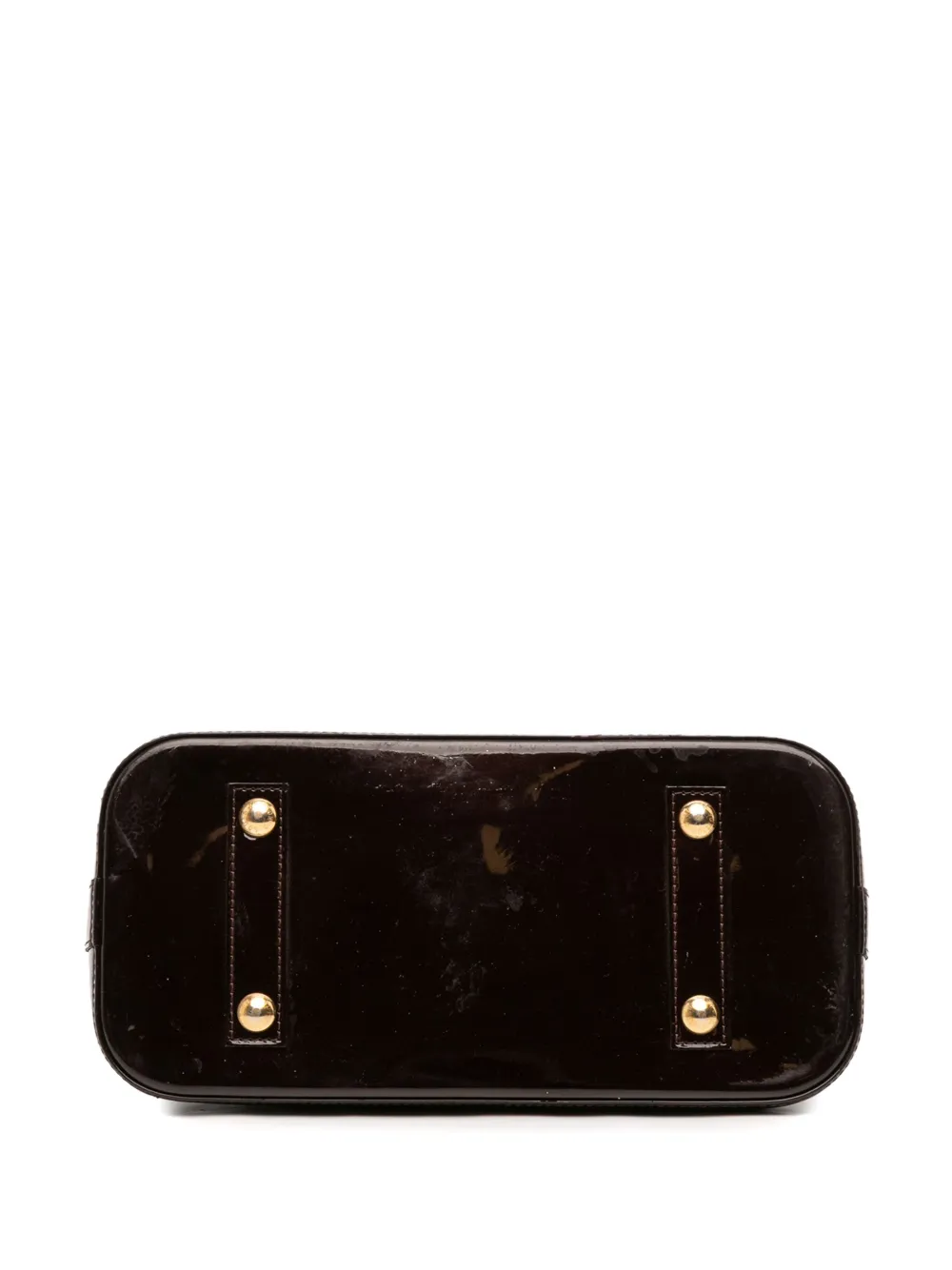 Pre-owned Louis Vuitton 2000-2025 Monogram Vernis Alma Pm Handbag In Purple