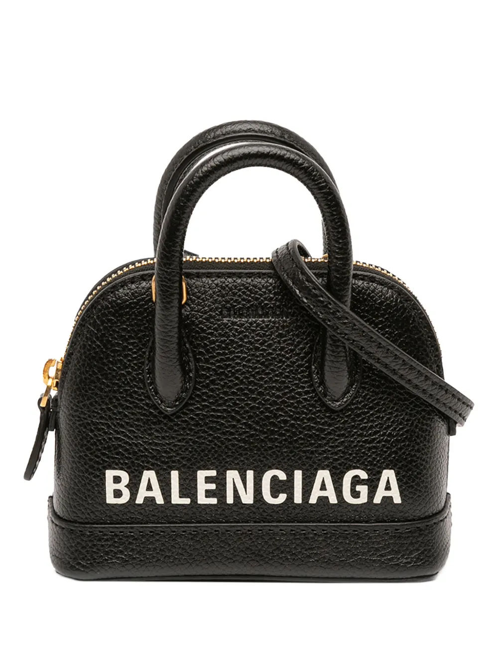 Balenciaga Pre-Owned 2021 Mini Grained Calfskin Logo Ville Top Handle Balenciaga Pre-Owned 2021 Mini Grained Calfskin Logo Ville Top Handle