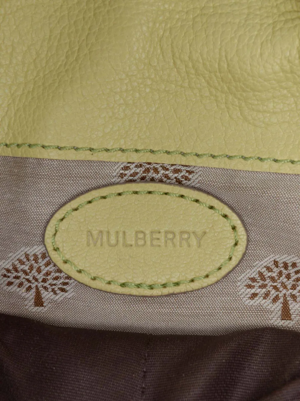 Pre-owned Mulberry 2000-2015 Leather Bayswater Wallet On Chain Crossbody Bag In Yellow