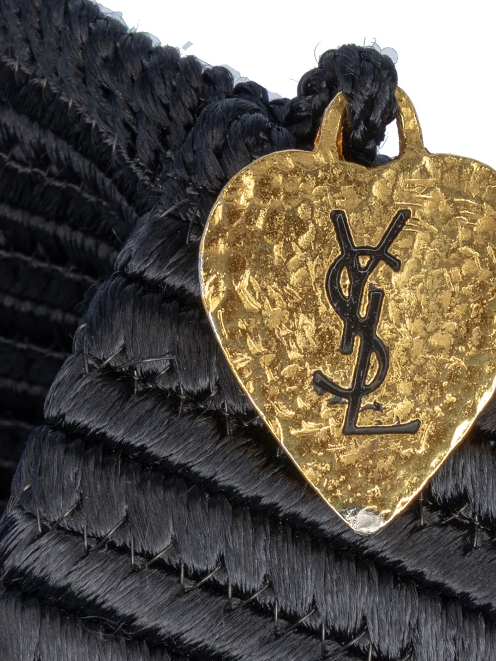 Pre-owned Saint Laurent 20th Century Silk Cord Passementerie Tassel Crossbody Bag In Black