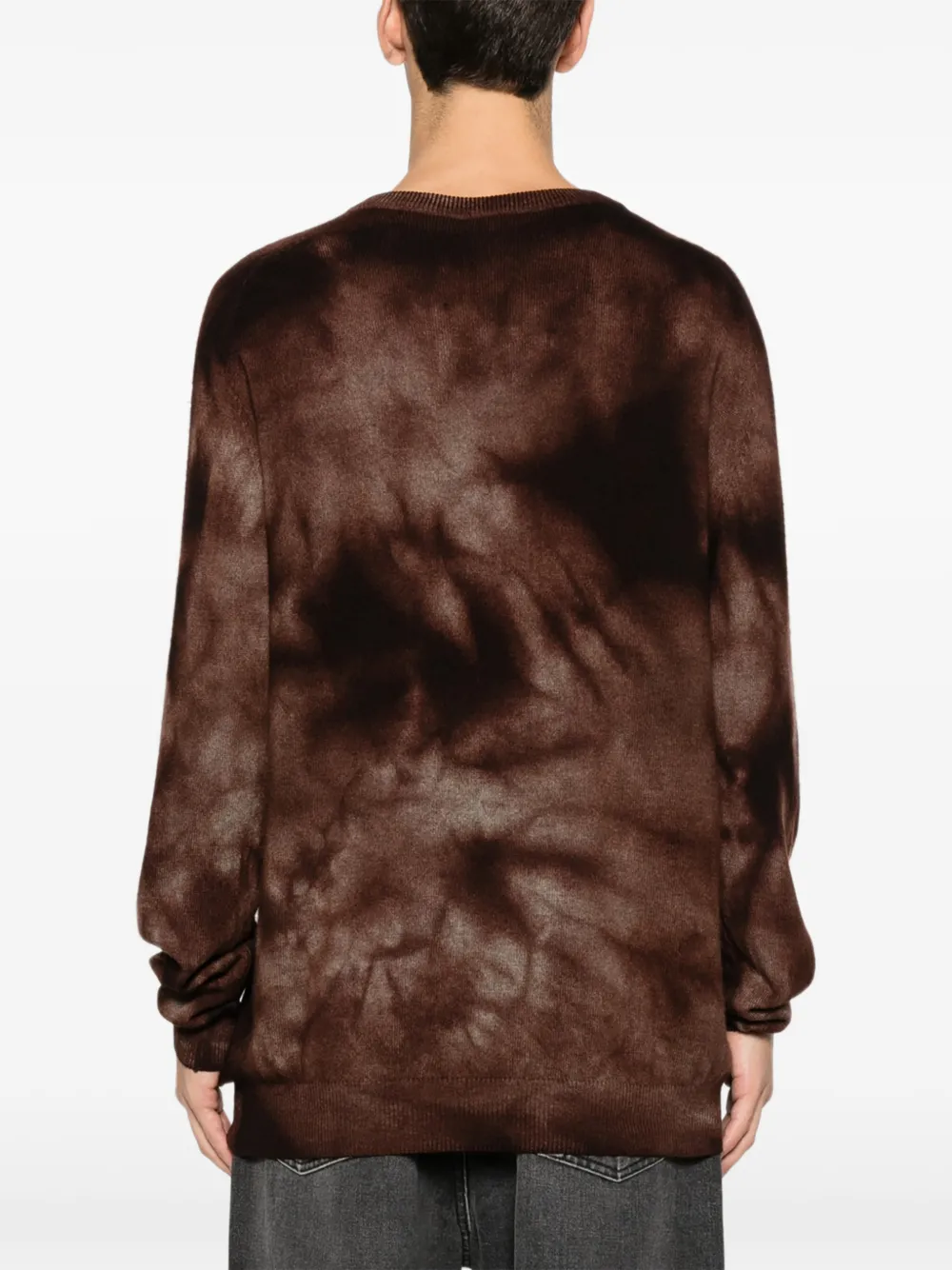 Pre-owned A.n.g.e.l.o. Vintage Upcycling Tie-dye Sweater In Brown