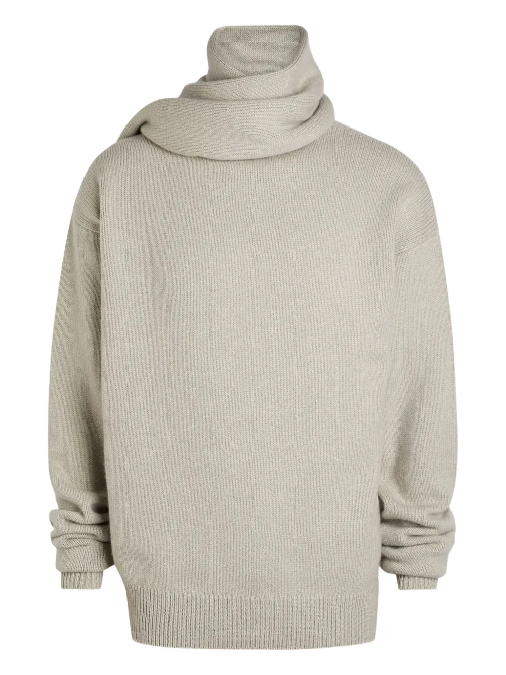 Calvin Klein scarf-detail cashmere sweater - Nude