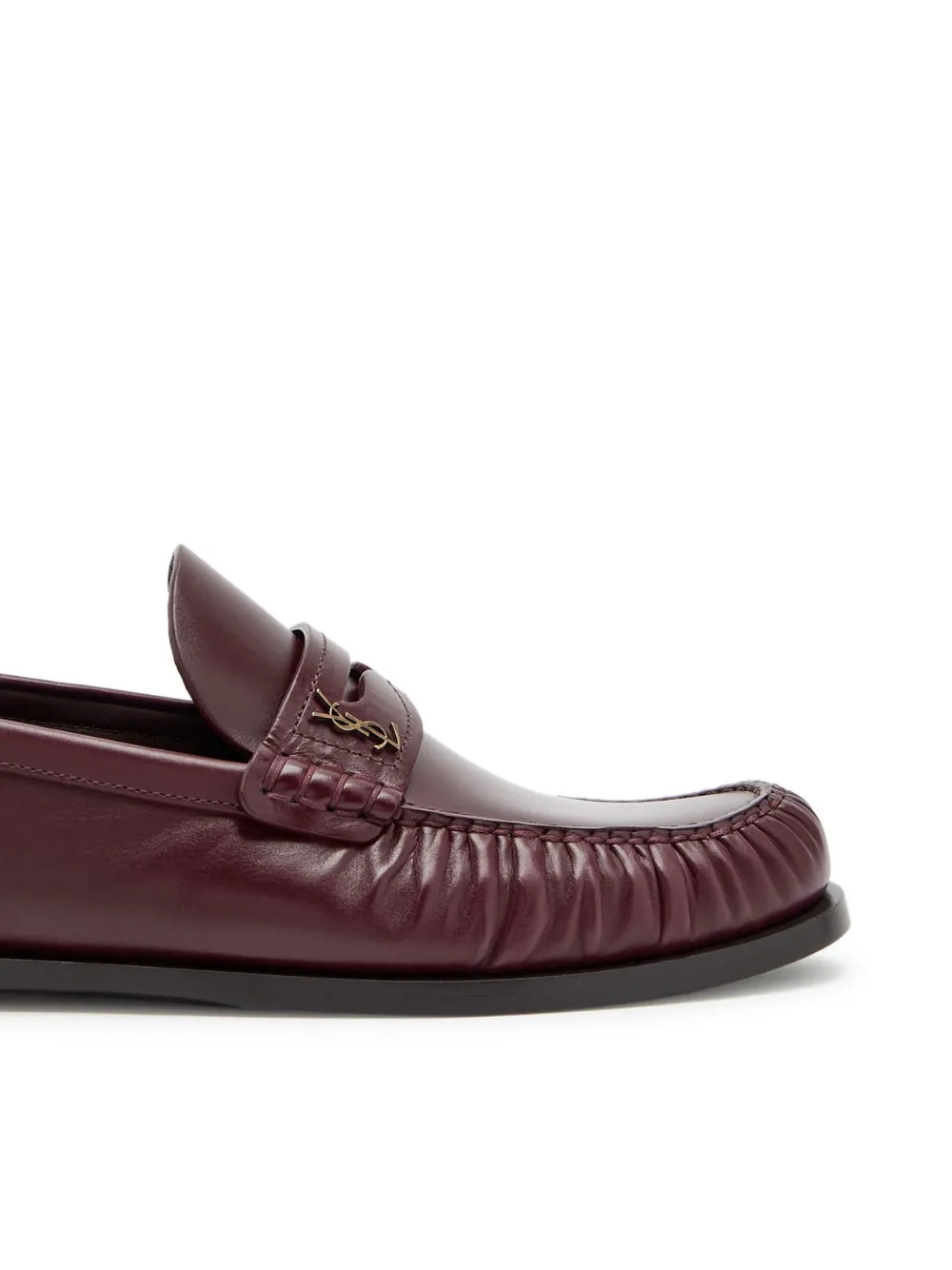 Saint Laurent Lauren leren loafers met monogram - Rood