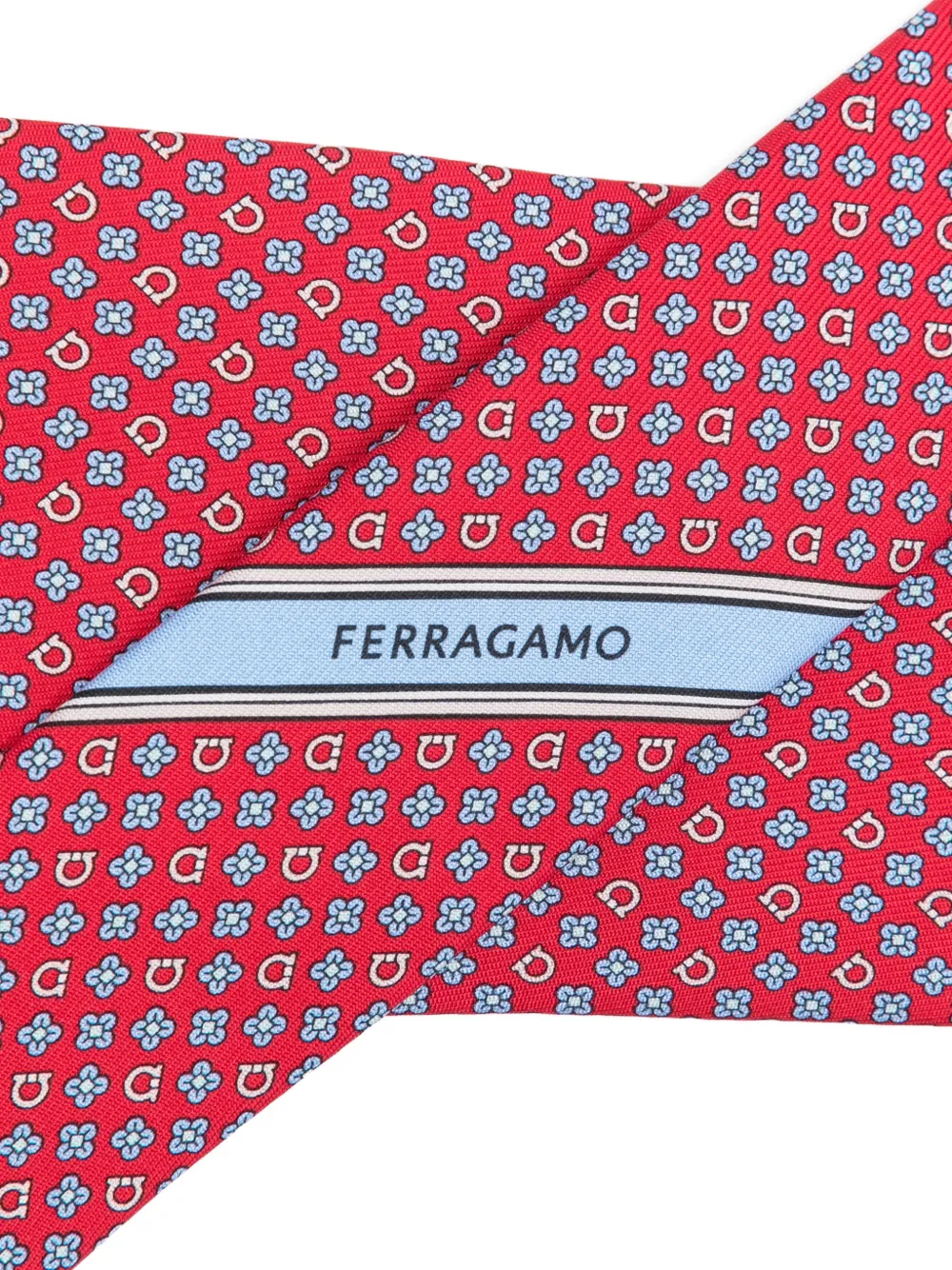 Ferragamo Patterned Tie In Red