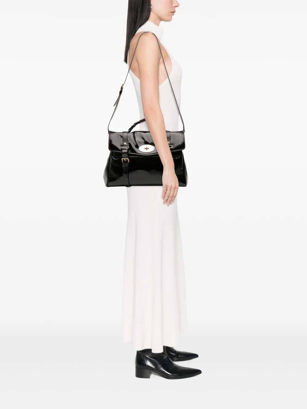 Mulberry Pre-Owned 2020-2025 Oversized Patent Alexa satchel | Pre-Owned | Image 2