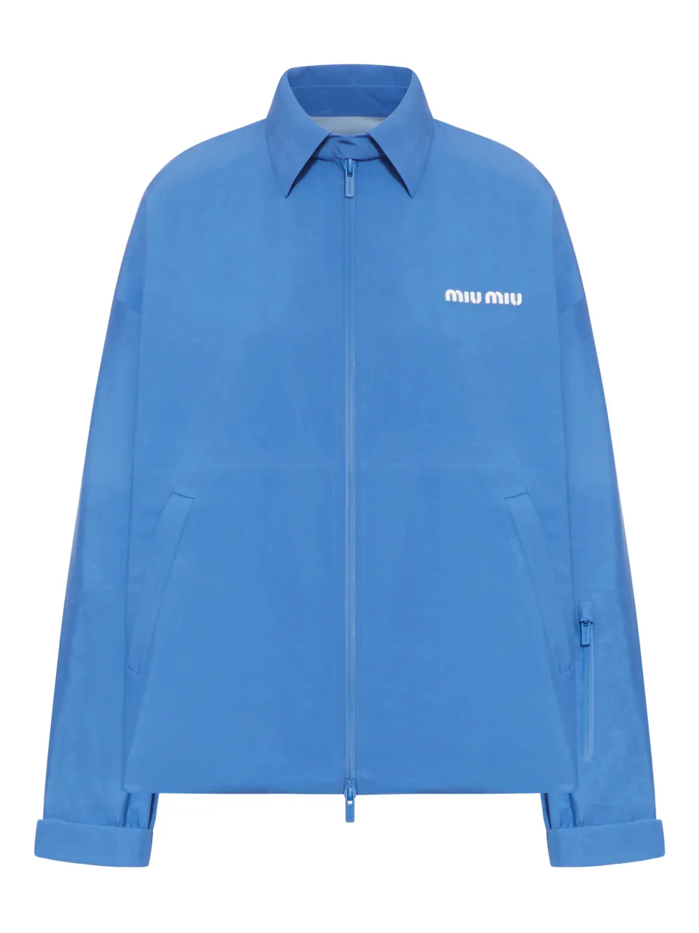 Miu Miu zip-up windbreaker | Blue | Image 1