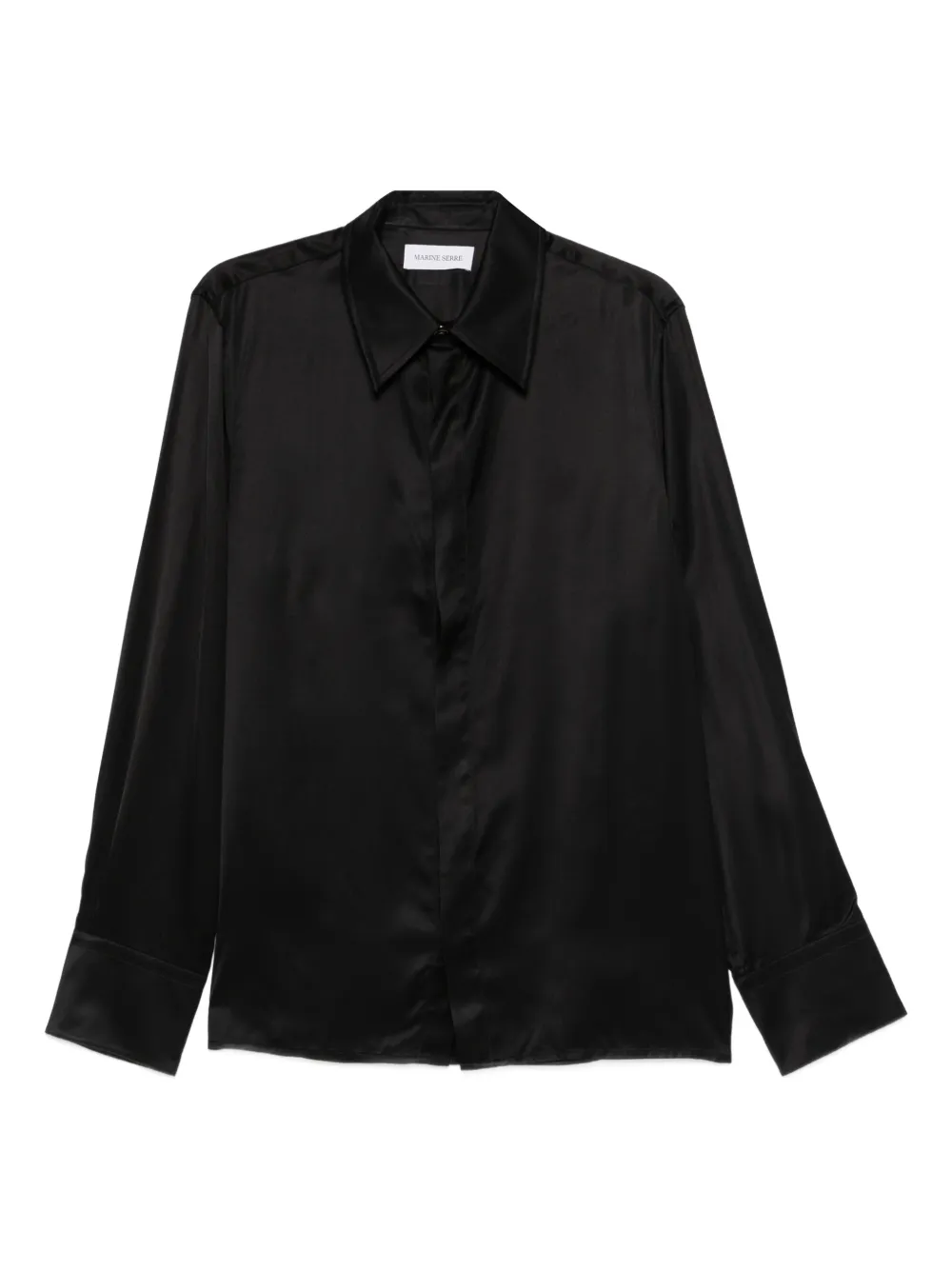 Marine Serre long-sleeved shirt - Nero