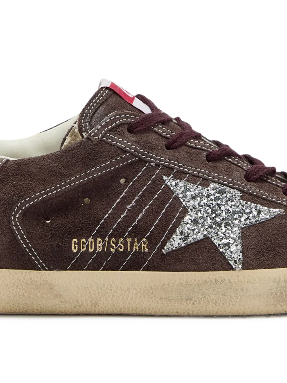 Golden Goose Sneakers met glitter - Bruin