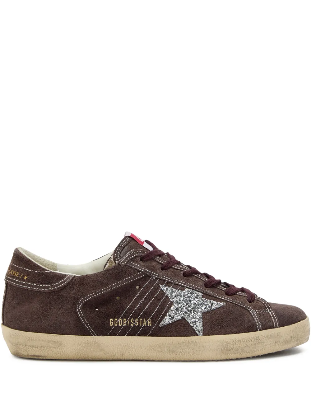 Golden Goose Sneakers in pelle scamosciata con glitter - Marrone