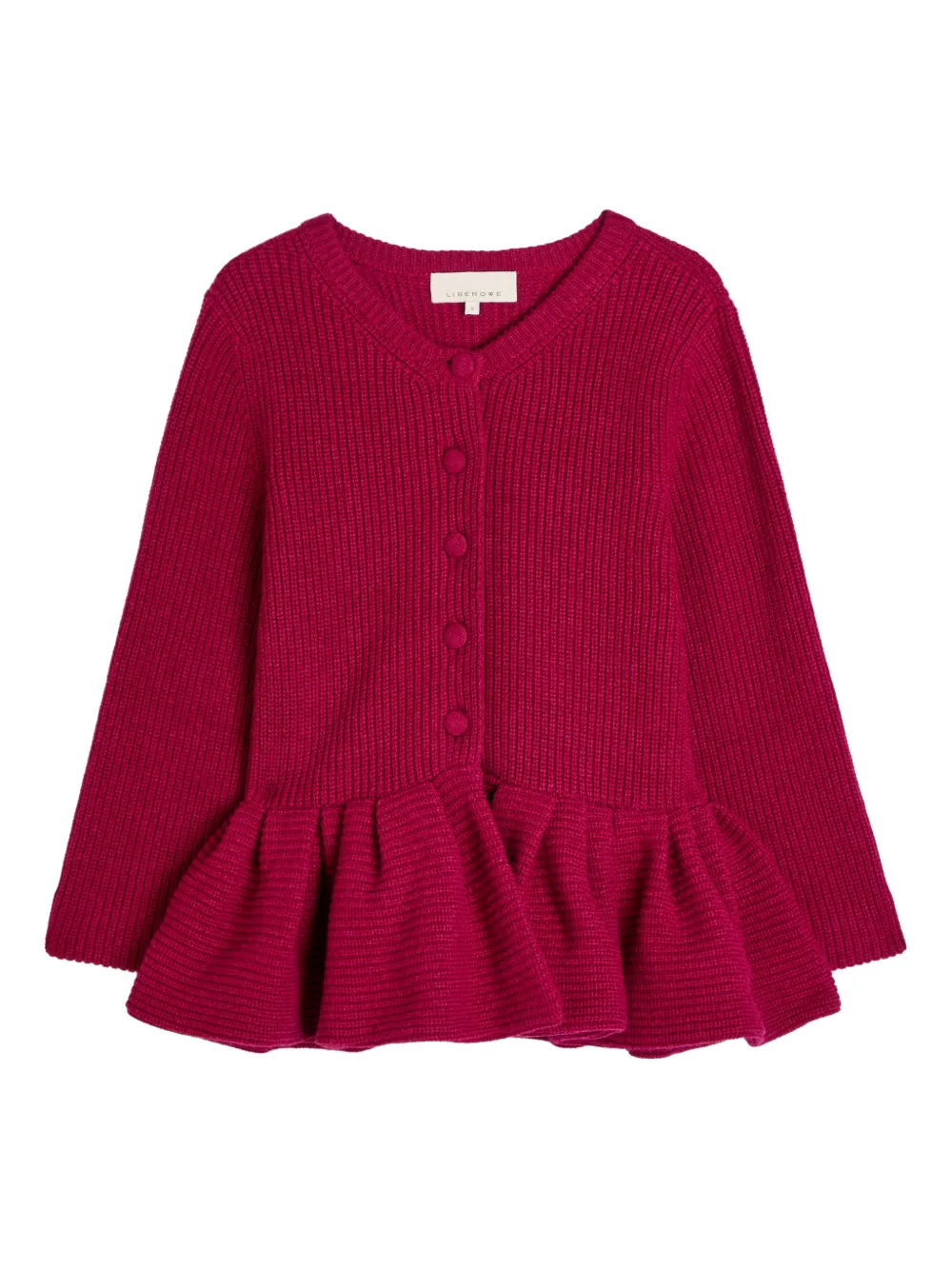 LIBEROWE Cardigan con peplum - Rosa