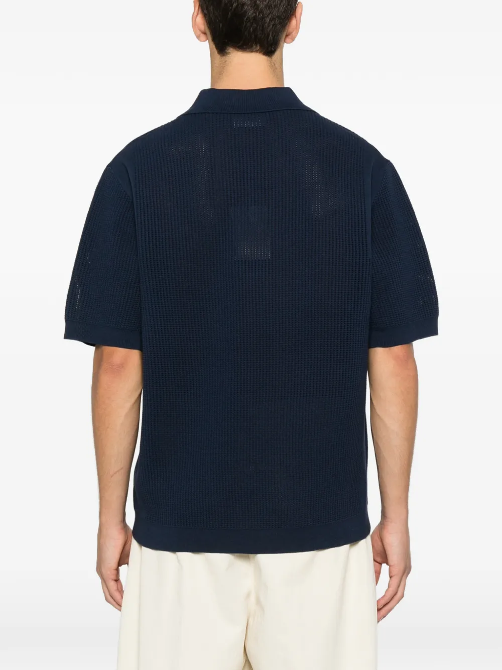 Drôle De Monsieur Polo Maille Monogramme polo shirt Blauw