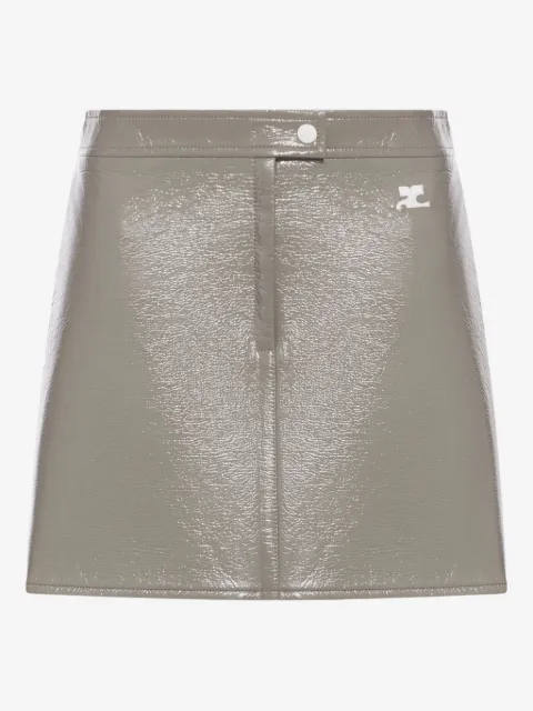 Courrèges Saia curta com logo