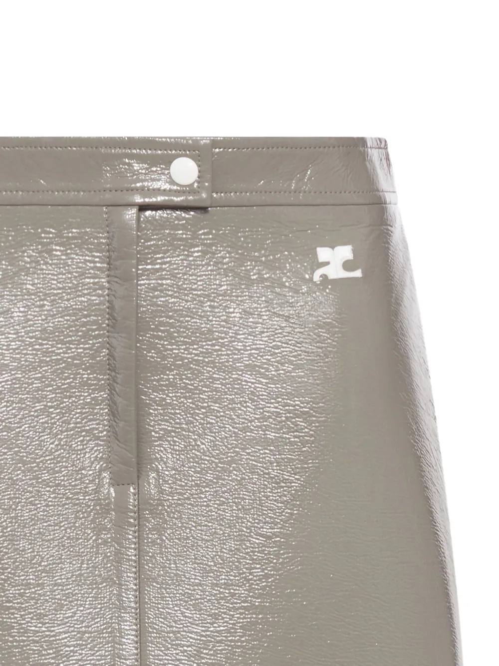 Courrèges logo mini skirt - Grijs