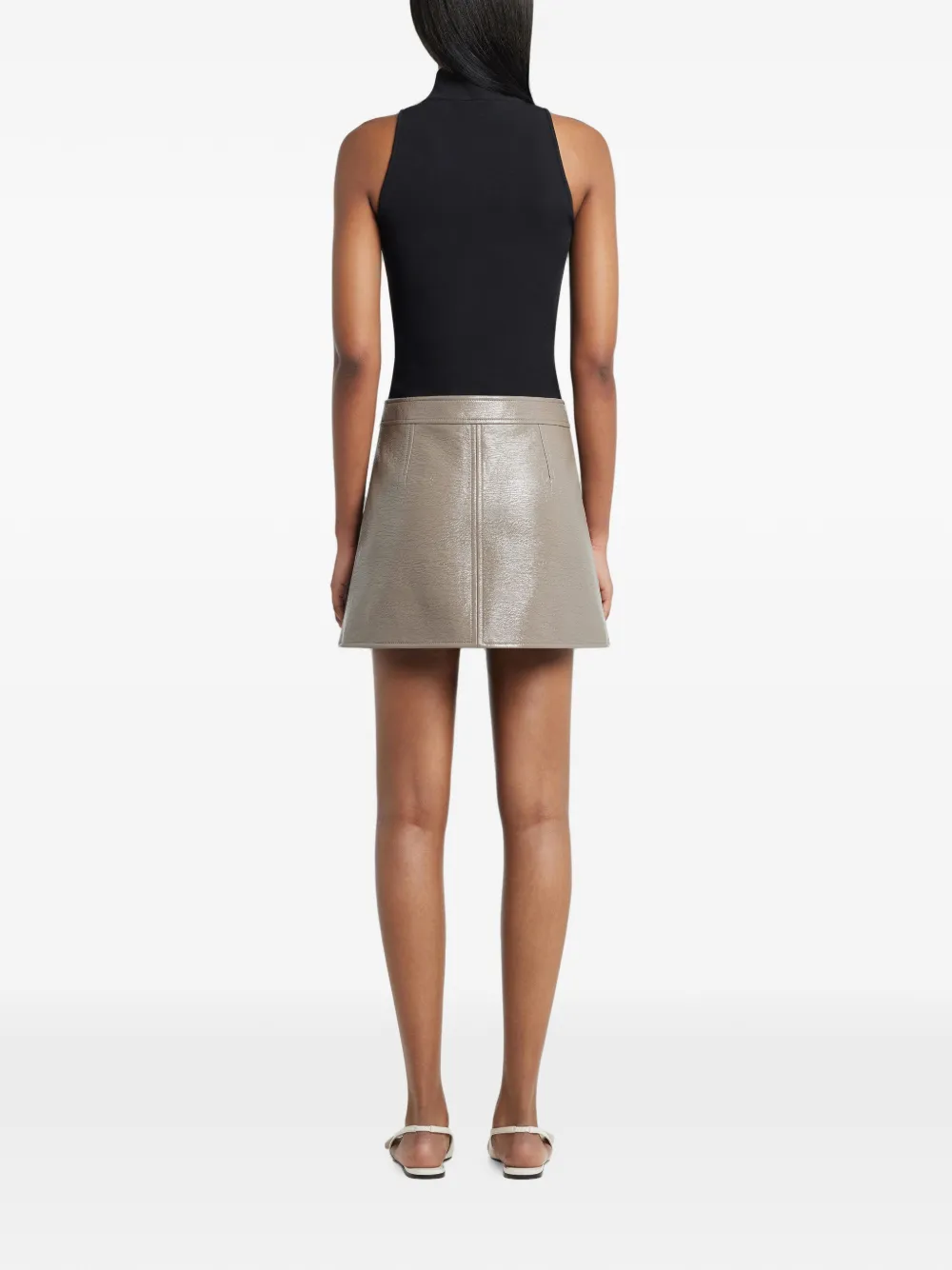 Courrèges Mini-rok met logo Grijs