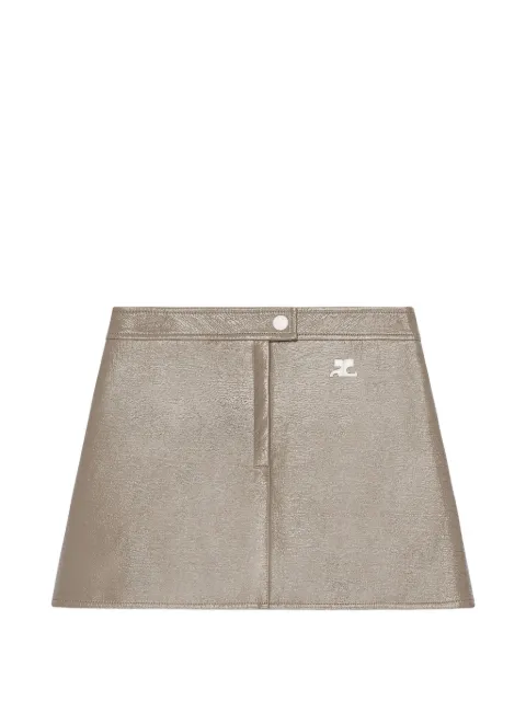 Courrèges falda corta con logo