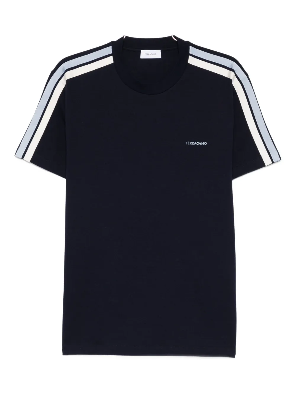 FERRAGAMO STRIPE-DETAIL T-SHIRT