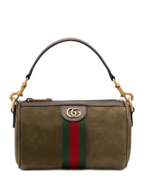 Gucci striped logo-plaque messenger bag